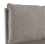 Letto matrimoniale con contenitore in tessuto tortora Vogue