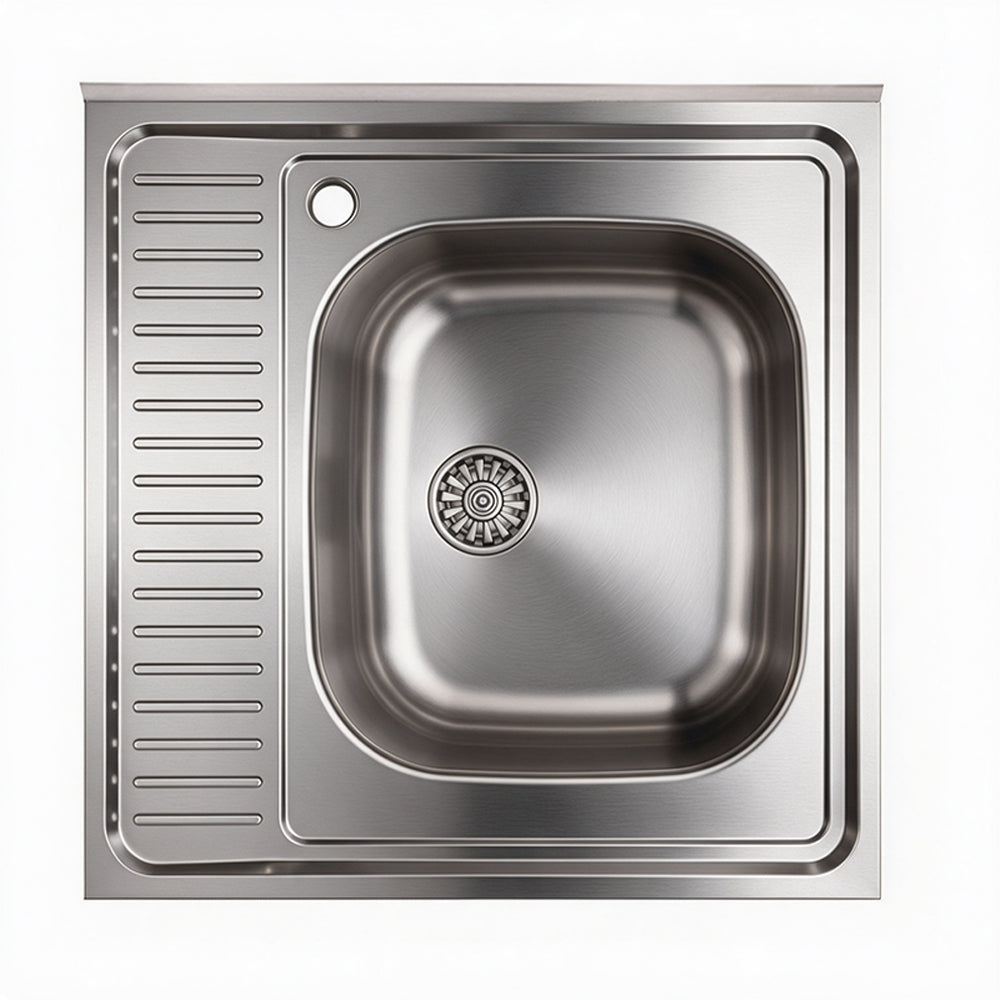 Évier de cuisine à poser carré un bac inox 60x15H cm - Samet SA24