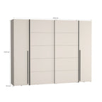 Armadio 2 ante scorrevoli e 2 battenti cashmere 270x61x210 Callia