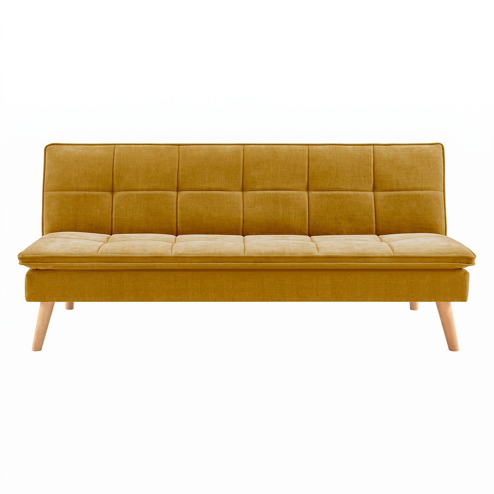 Divano letto 3 posti colore senape 182x88x80HE Lunaria