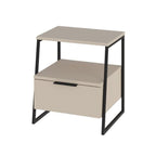 Nachttisch mit Schublade und Einlegeböden Sandfarbe 45x41x50H cm - Melot