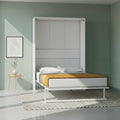 Lit escamotable double blanc 152x208H cm - Loft