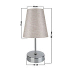 Lampe de table chrome beige Estelya AZ1068