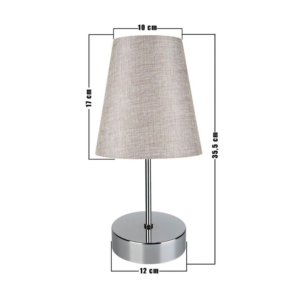 Lampe de table chrome beige Estelya AZ1068