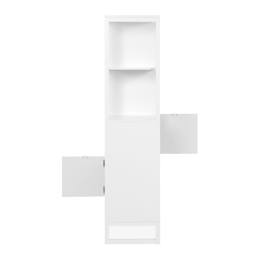 Credenza a giorno 83,5x165h cm bifacciale con ripiani colore bianco - Sumatra20A