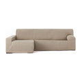 Housse de canapé extensible 250/310 cm péninsule gauche beige accoudoir long - Troya