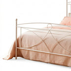 Letto matrimoniale in ferro battuto bianco opaco 160x190 cm Alice