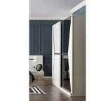 Chambre à coucher blanc brillant Rams armoire 2 portes coulissantes