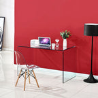 Table-bureau en verre trempé 125x75H cm - Tamerice