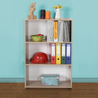 Libreria 109h cm in legno con tre ripiani colore rovere sonoma