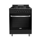 Cucina a gas 60x60 cm nera con forno multifunzione classe A Stromboli Samet