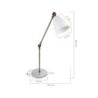 Lampe de bureau articulée blanche - Konrat