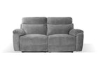 Divano 3 posti con recliner elettrico in tessuto grigio - Boston