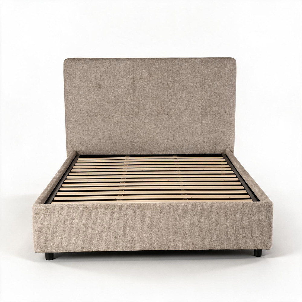Letto francese contenitore 140x190 tessuto idrorepellente Aragon tortora Ascoli