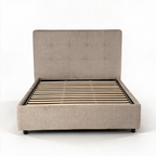 Letto francese contenitore 140x190 tessuto idrorepellente Aragon tortora Ascoli