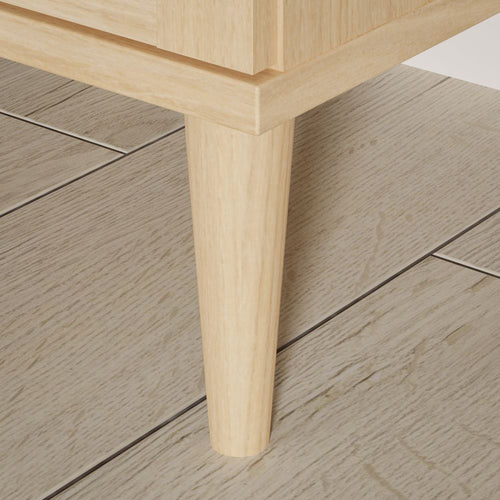 Armadio 3 ante frontali effetto rattan intrecciato colore rovere 165x52x208H Livia