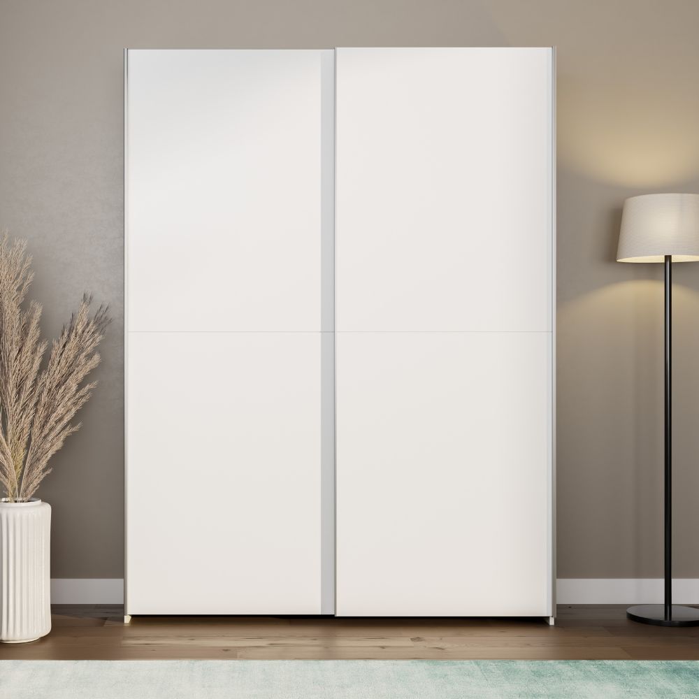 Armadio 2 ante scorrevoli 150x39x210 colore bianco Nico
