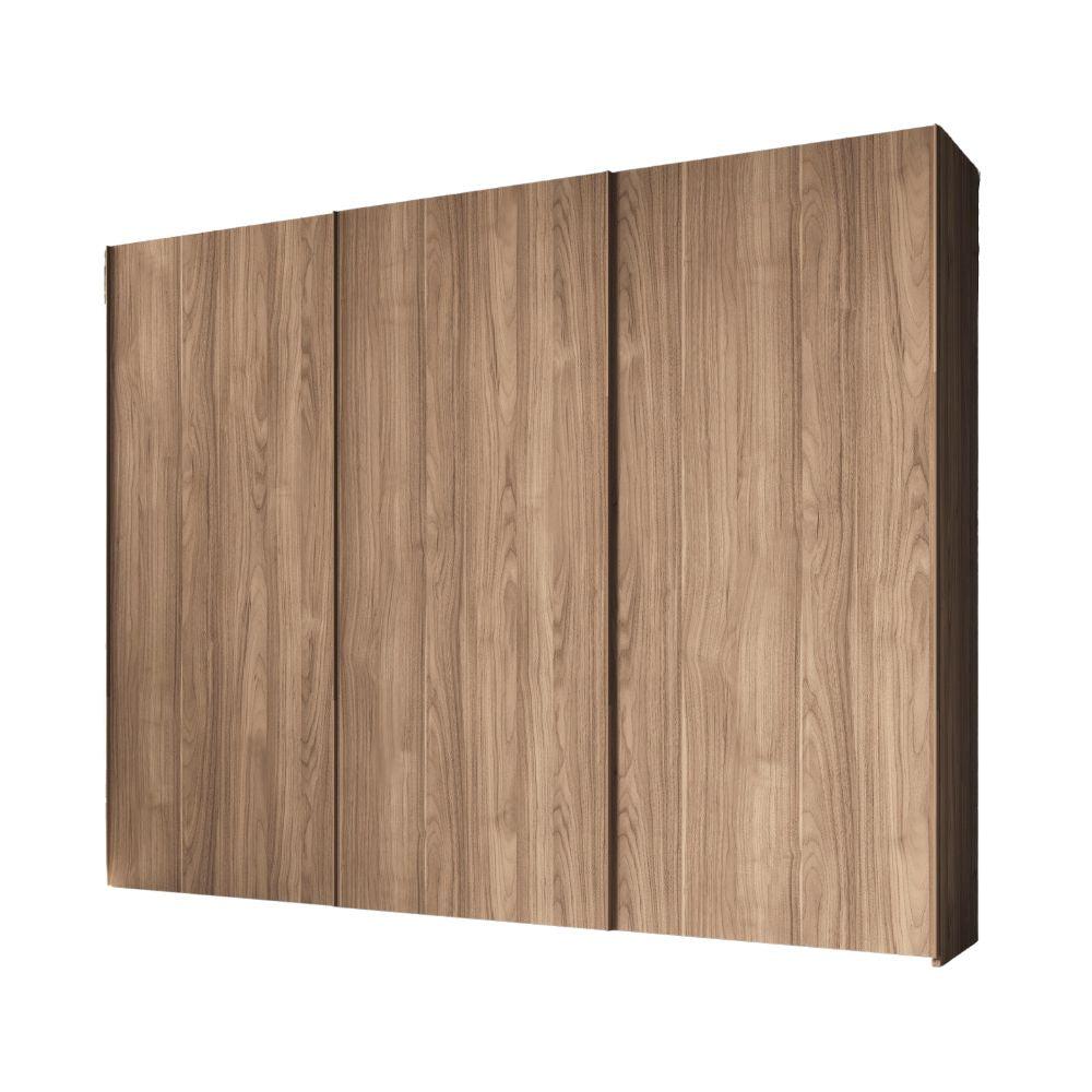 Armadio con 3 ante scorrevoli in legno colore noce america 276x250H cm - Step