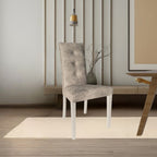 Set 2 sedie 3 bottoni tessuto colore tortora Montecarlo