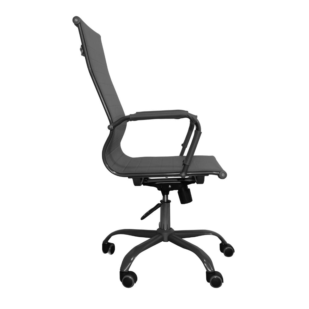 Poltrona ufficio con schienale ergonomico e ruote colore grigio H105 Nuvia