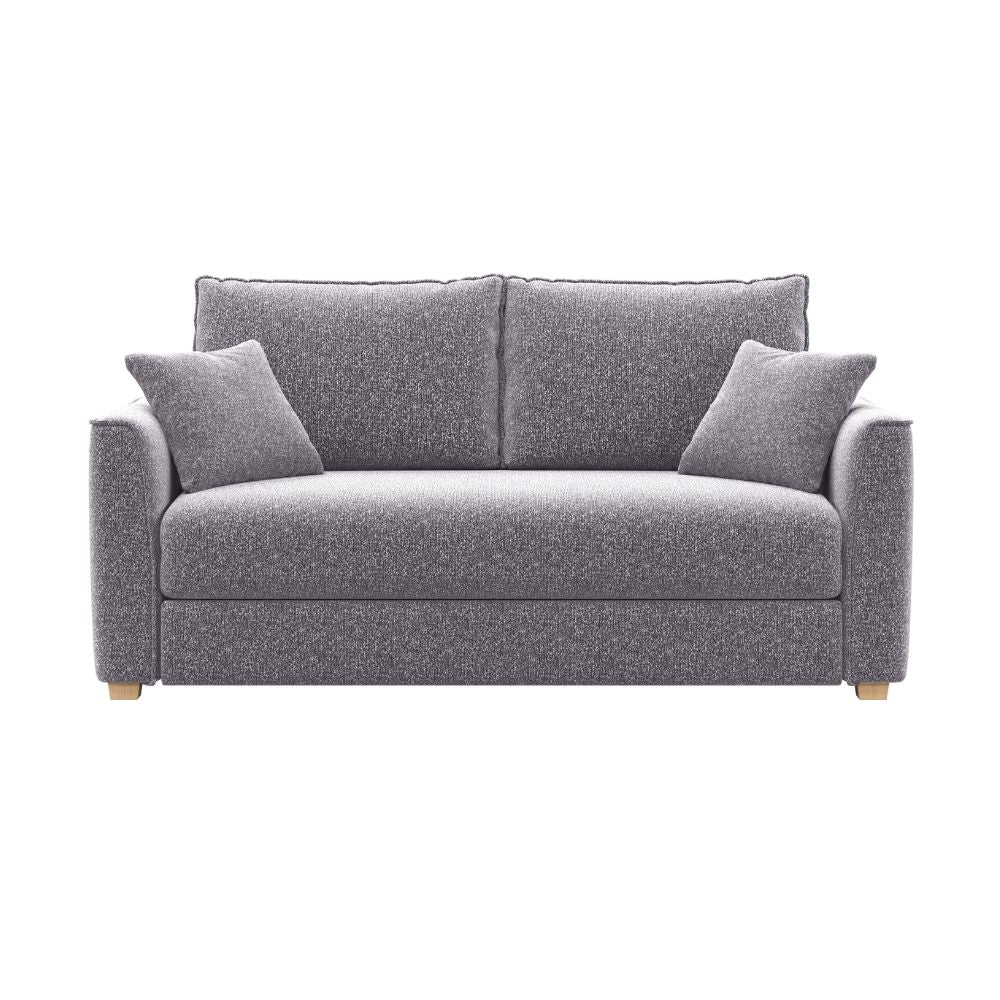 Divano 3 posti con letto estraibile e contenitore in tessuto grigio 180x93x97H Cosy