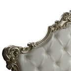 Letto matrimoniale con contenitore e testiera capitonnè colore bianco - Savoia