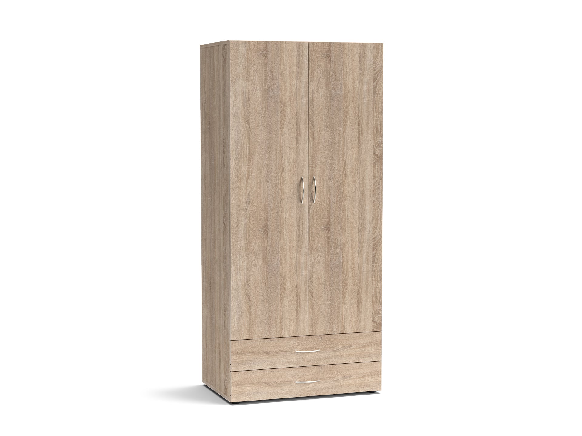 Armadio in legno con due ante 80x177h cm colore rovere sonoma - Seba