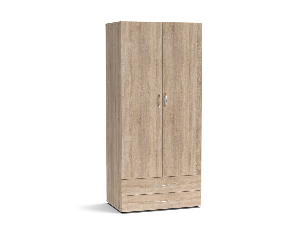 Holzschrank mit zwei Türen 80x177h cm Farbe Sonoma Eiche - Seba