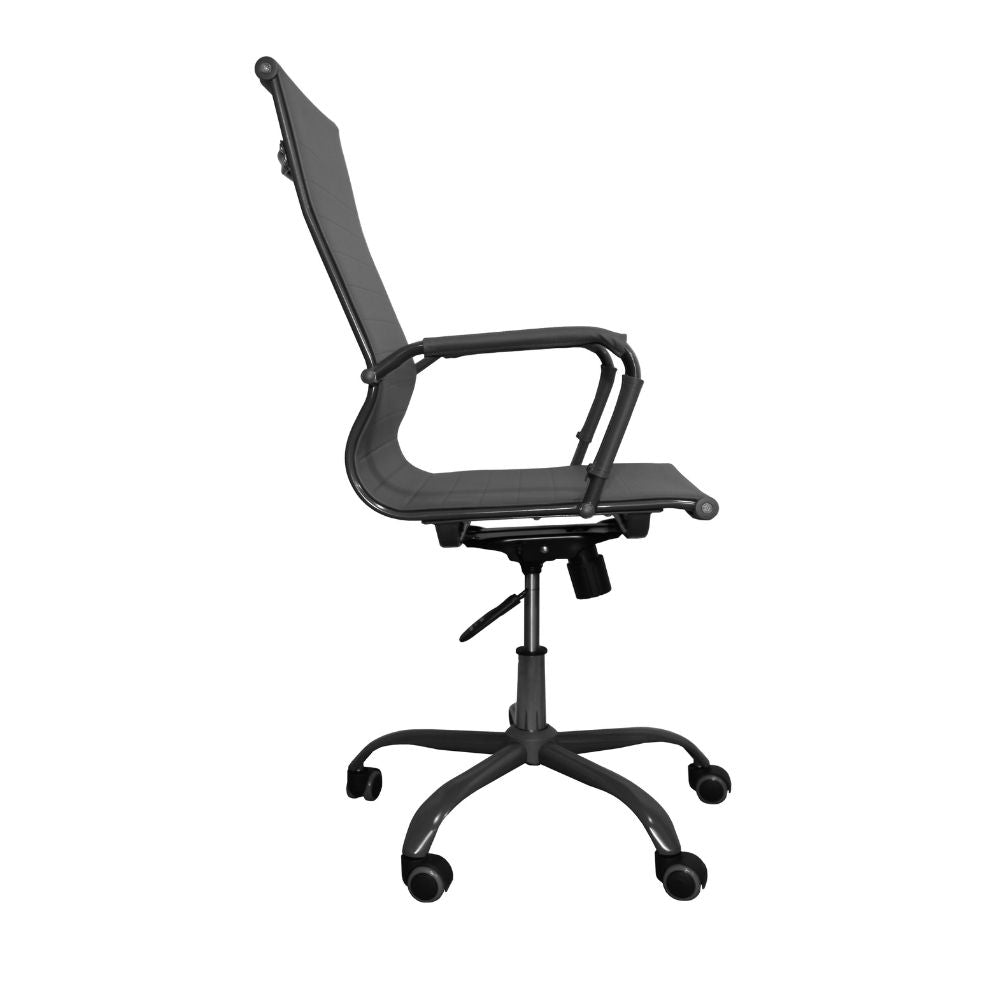 Poltrona ufficio con schienale ergonomico e ruote colore grigio H105 Nuvia