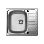 Lavello monovasca reversibile in acciaio inox 60x50 cm - Rondo' EC196