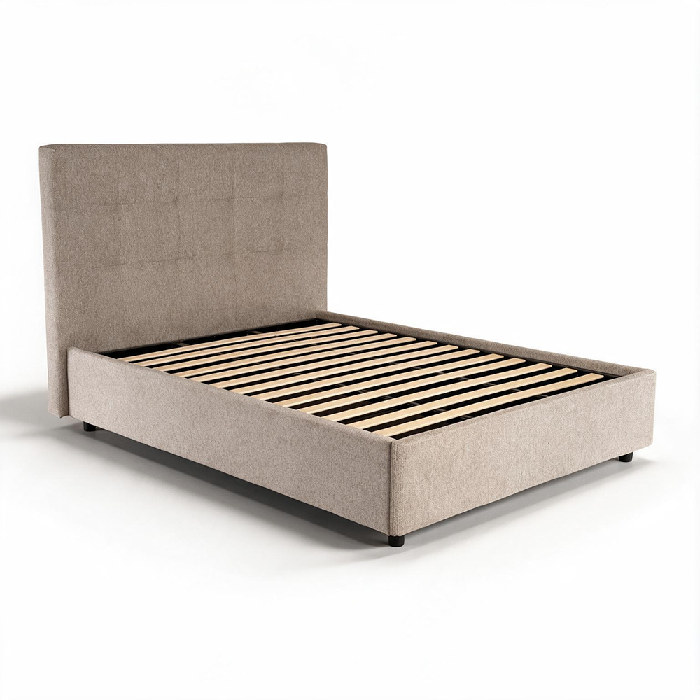 Letto francese contenitore 140x190 tessuto idrorepellente Aragon tortora Ascoli