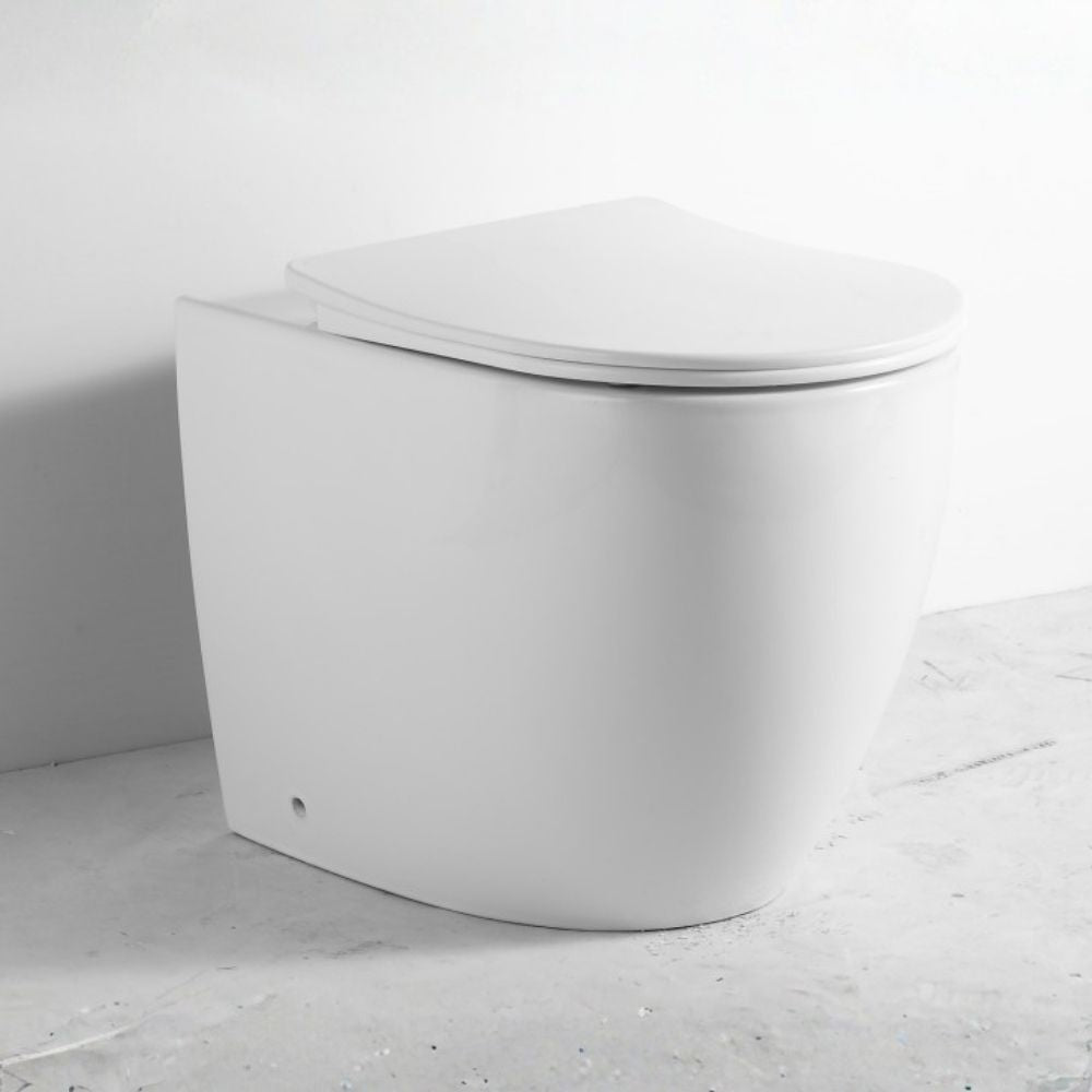 WC à poser au sol en céramique, blanc brillant, FT53A