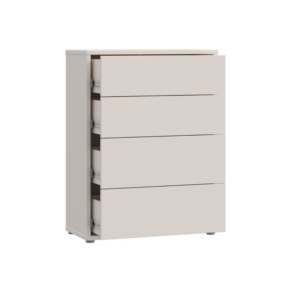 Commode 4 tiroirs coloris cachemire 75x35x99 Medea