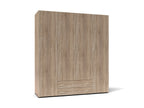Kleiderschrank mit 4 Türen und 2 Schubladen, weiß, 160x177H cm - Seba 4
