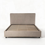 Letto matrimoniale contenitore 180x200 tessuto idrorepellente Aragon tortora Ascoli
