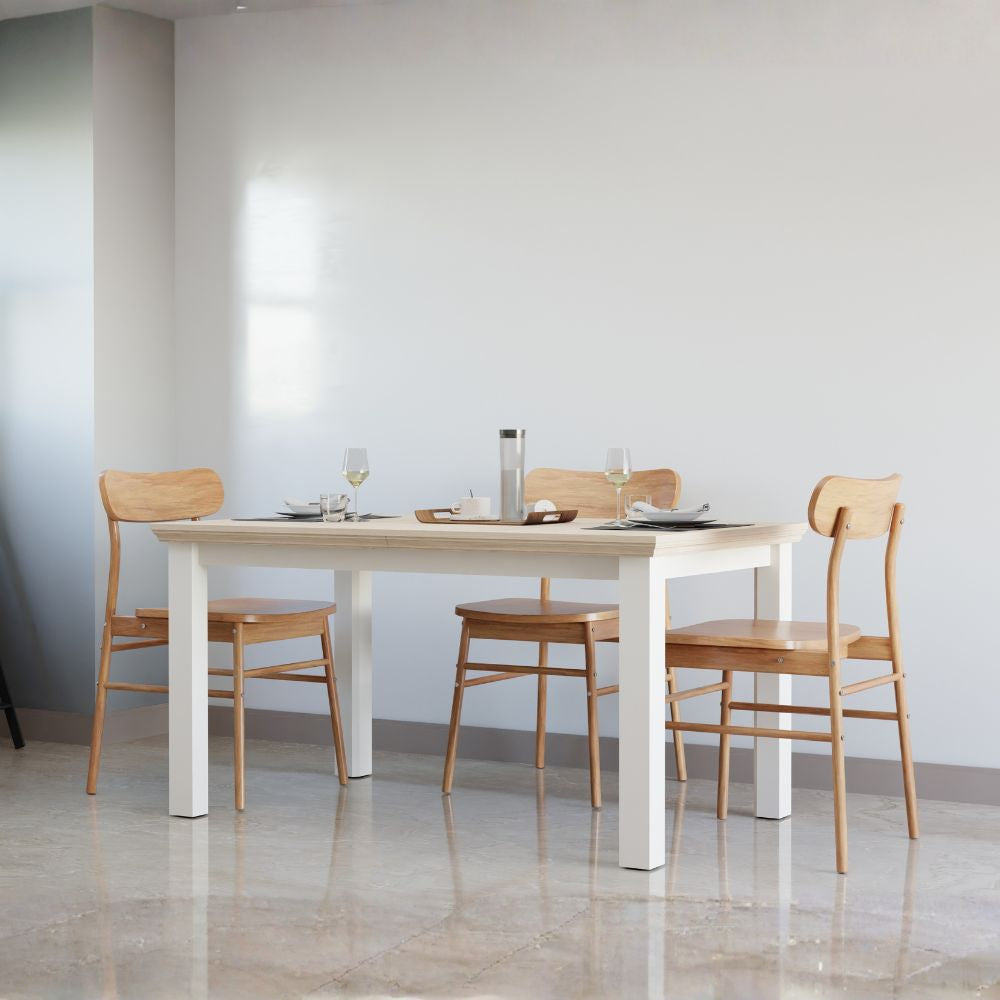 Tavolo allungabile 150/200 cm colore rovere e bianco Essenza