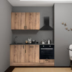 Cucina completa di elettrodomestici 180 cm colore rovere - Benny