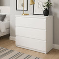 Cassettiera 3 cassetti colore bianco 77.2x42.2x80H Morgan