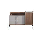 Camera da letto con letto contenitore e armadio con specchi colore beige e kaplan - Vega
