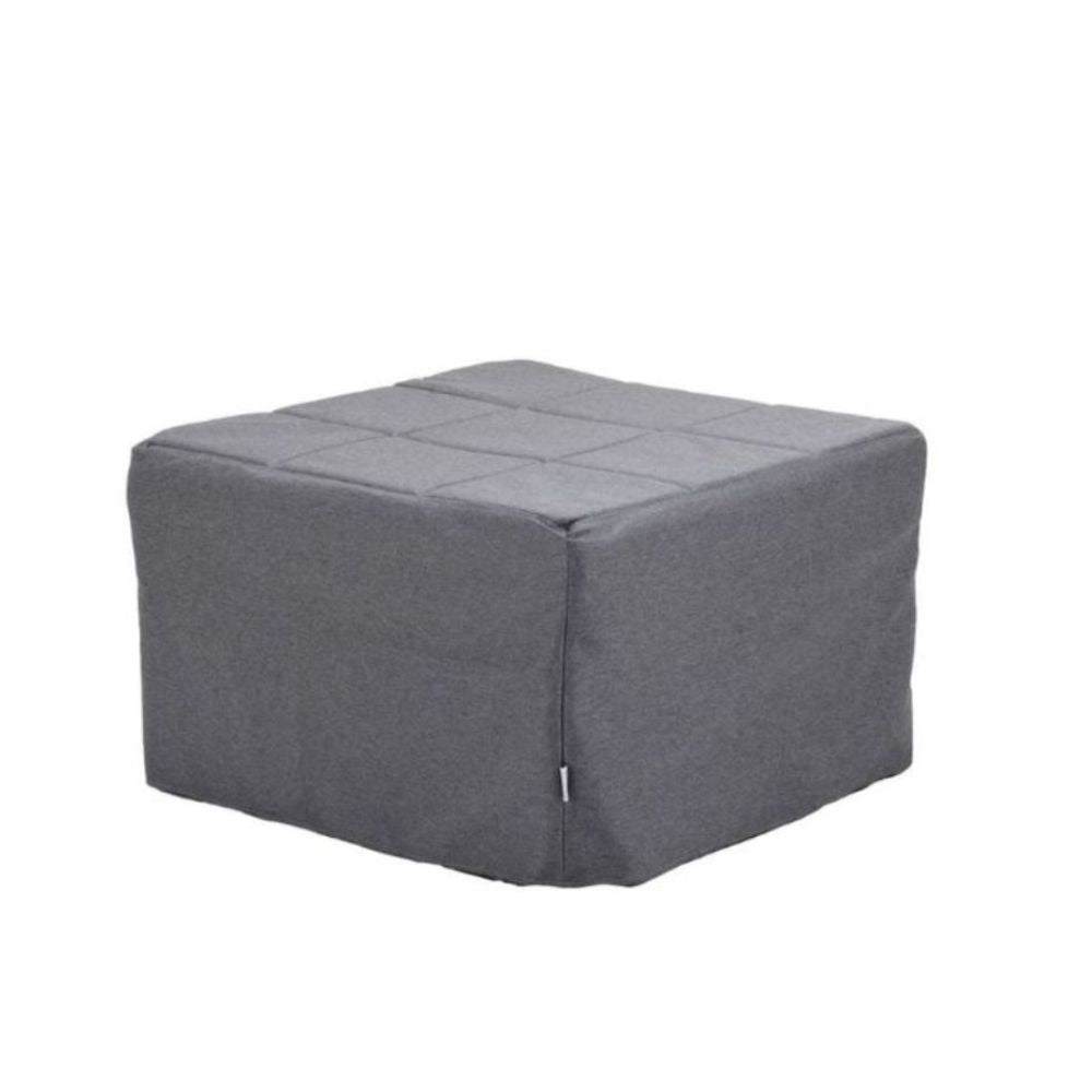 Pouf convertible en lit revêtement en tissu couleur gris - Vega