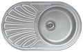 Évier encastrable ovale 1 bac et égouttoir gauche 78x48 cm - Smeg LMEL77S inox
