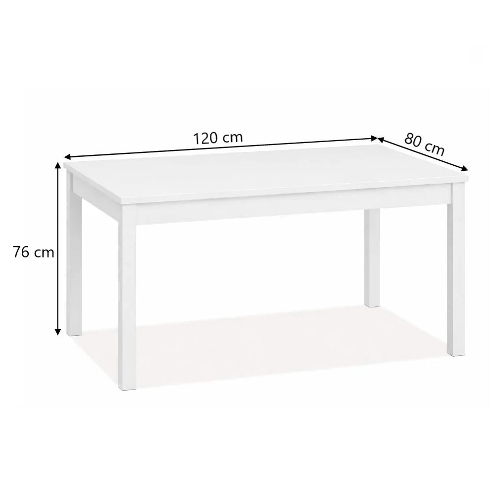 Ausziehbarer Esstisch Zementoptik 120x80 cm - Florenz