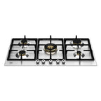 Piano cottura Bertazzoni P905CPROX a gas 90 cm. 5 zone dual wok centrale inox
