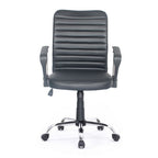 Poltrona ufficio base cromata colore nero Asgar