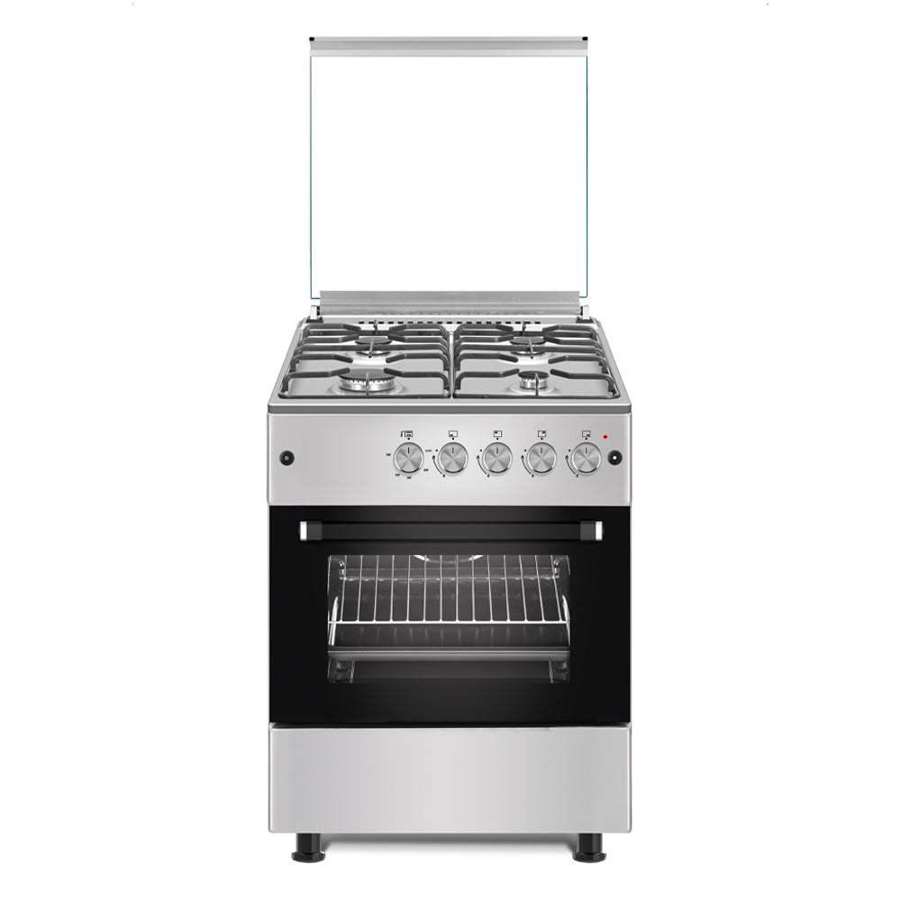 Cuisinière à gaz 50x80h cm en acier inoxydable avec four classe A - Flora 60