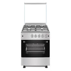Cuisinière à gaz 50x80h cm en acier inoxydable avec four classe A - Flora 60