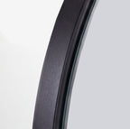 Specchio decorativo rotondo da parete 60x60 cm con cornice nera MR005