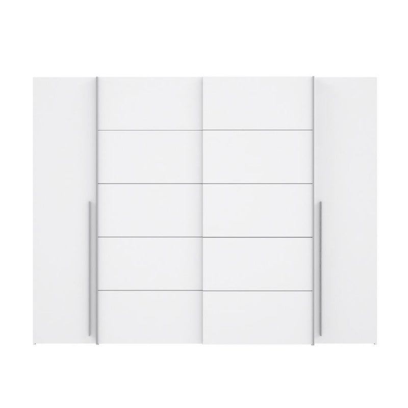 Armadio con 2 ante scorrevoli e 2 battenti 270x61x210 colore bianco Callia