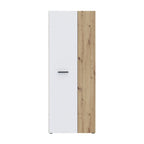 Armadio multiuso 2 ante rovere con anta bianca 68x36.5x181H Teodoro