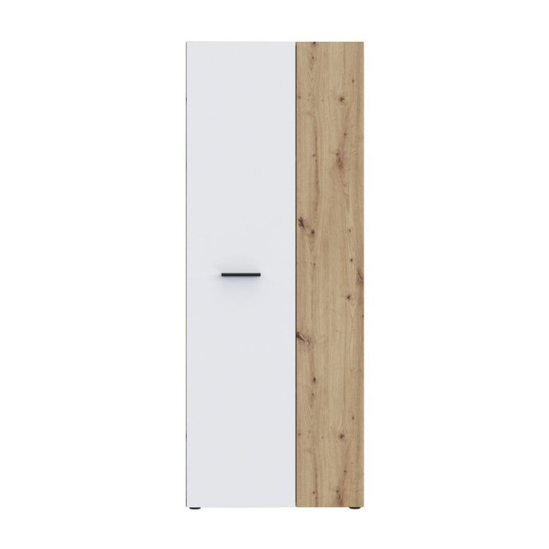 Armadio multiuso 2 ante rovere con anta bianca 68x36.5x181H Teodoro